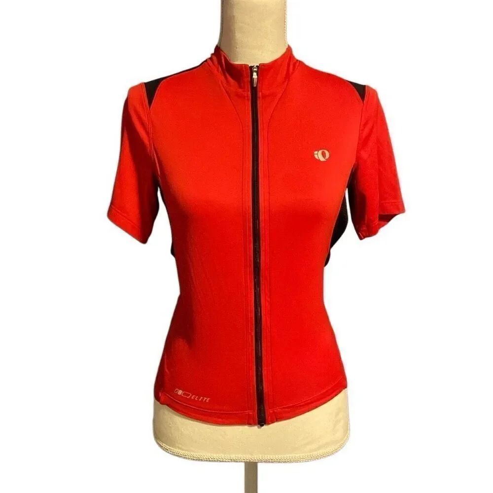 Pearl Izumi Elite Full Zip Front Select Cycling Jersey Top Red Black Size Small